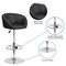 Flash Furniture Black Vinyl Barstool, Adj Height, Backrest: Barrel Back CH-TC3-1066L-BK-GG - alternate 8